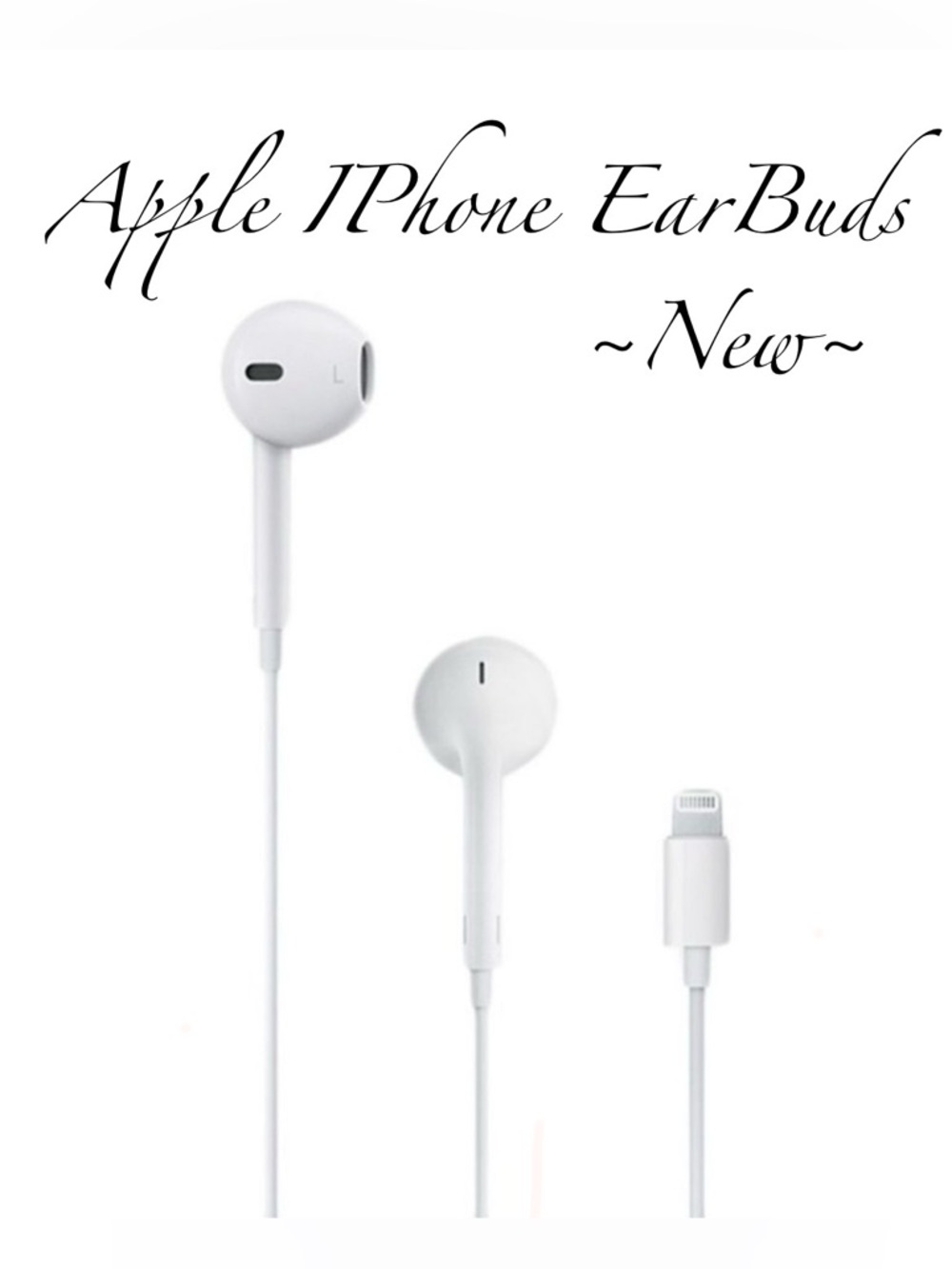 Authentic Apple earbuds with Lightning connector- wired design ~New~